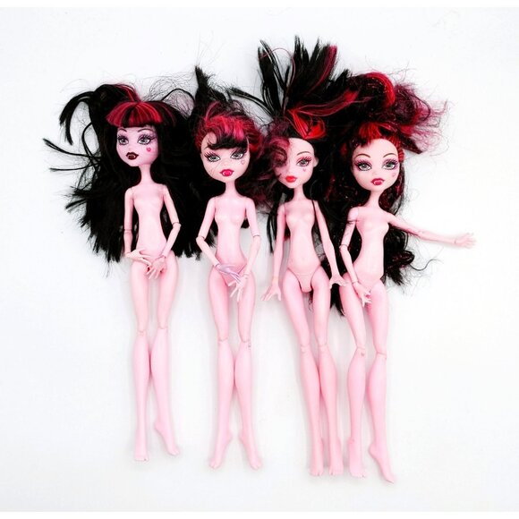 Monster High Draculaura Dolls Nude As Is Mixed Lot of 4 Dolls - Picture 1 of 8